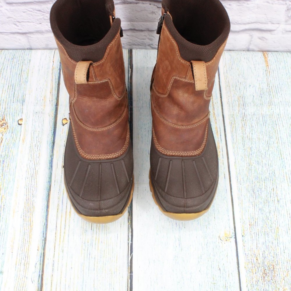 LL Bean Tek 2.5 Brown Leather Side Zipper Storm Chaser Boots Size 8 M - Picture 5 of 9